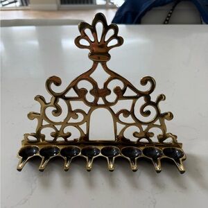 Hanukkah Menorah Brass Hanging Menorah Candle Oil Holder Judaica